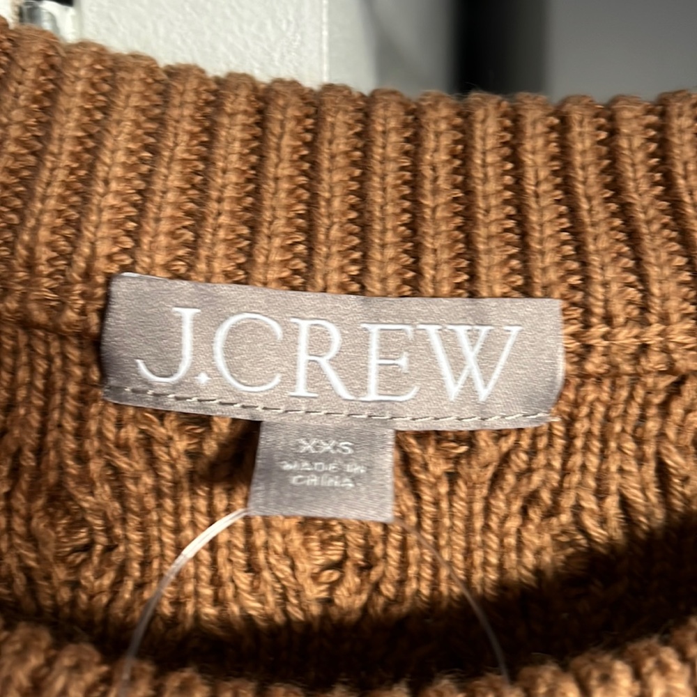 J. Crew Woven Rust Sweater, NWT - Picture 4 of 7
